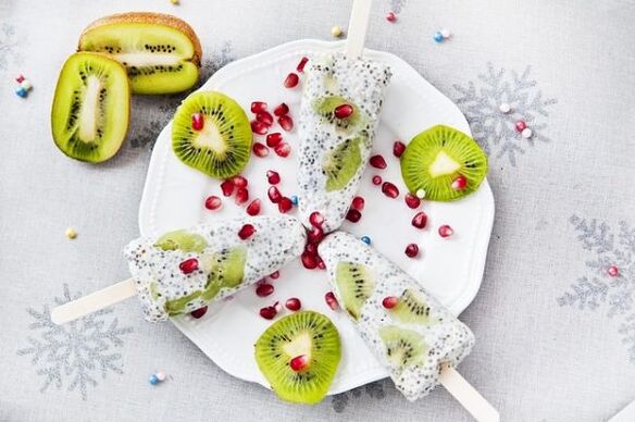 gelato con kiwi e semi di chia per la tua dieta preferita